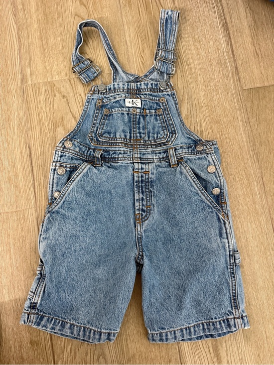 Calvin Klein Jeans Other - VTG USA Made Calvin Klein Carpenter Jean Shortalls Girls L Y2K Double Stone Wash